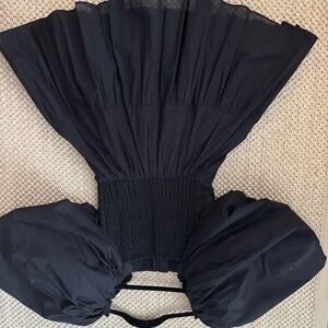 Aje Black Balloon Mini Dress